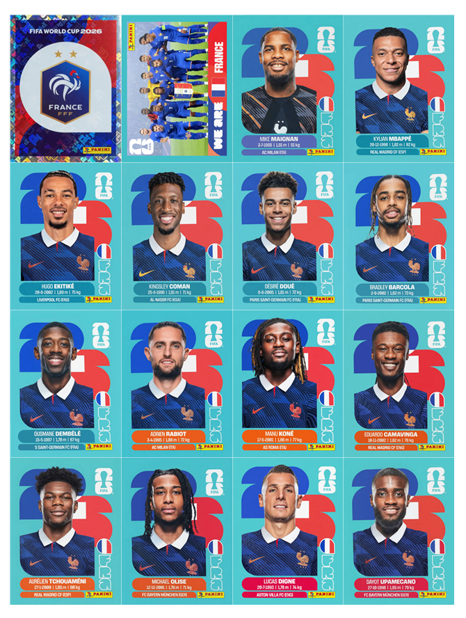 Figuritas Panini Mundial 2026 — PDF Imprimible
