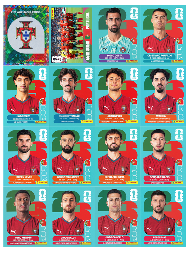 Figuritas Panini Mundial 2026 — PDF Imprimible